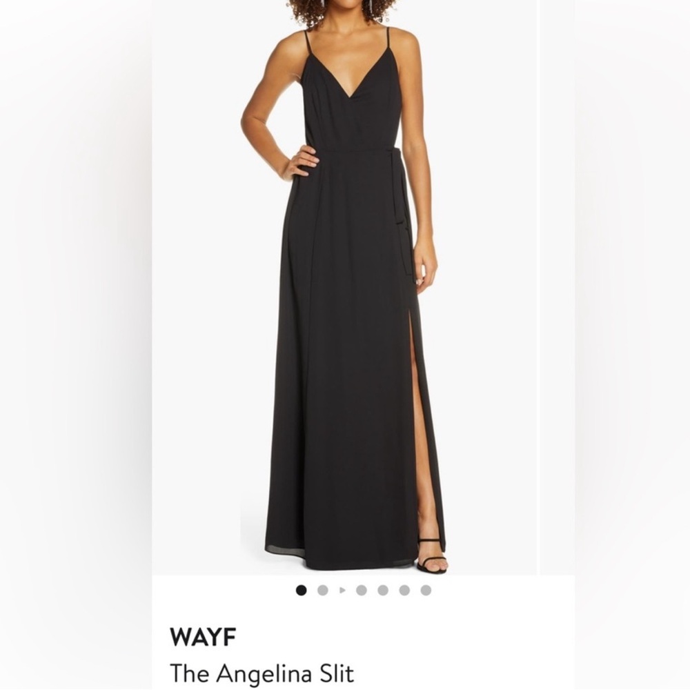 WAYF The Angelina Slip Wrap dress